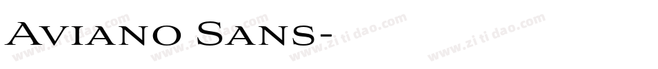 Aviano Sans字体转换